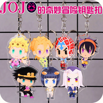 JOJOs WONDERFUL ADVENTURE Peripheral Pendant Gold Wind Anime Acrylic KEYCHAIN Jolunobugarati