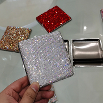 Diamond Lady cigarette case USB charging lighter rhinestone cigarette lighter silent windproof mute lady sticking cigarette case
