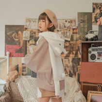 Original Mori tribe lamb wool plus velvet suit pants two-piece cute spring 2020 Spring New