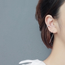 (Lane South) 925 sterling silver wave set with diamonds multi-purpose 2021 new fashion ear clip ear line niche earrings summer women