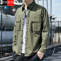 Summer Labor Conserved Pure Cotton Abrasion Resistant Labor Electric Welding Worker Mens Shirts Working Long Sleeves Jacket Spring And Autumn Lining Clothes