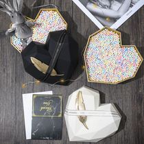 Girls heart birthday gift box Heart-shaped high-end gift box Hand gift female companion empty box Ritual box exquisite