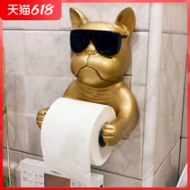 Creative Nordic Paper Towel Rack Cute Toilet Paper Towel Box Toilet Hung Wall-mounted Roll Paper Rack Cartoon Bathroom free of punch