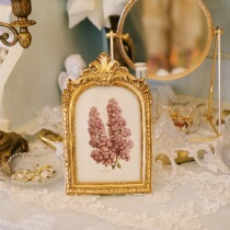 Original vintage custom French vintage Golden Square laceshabby decorative picture frame creative set-up stand Photo Frame 1