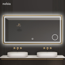 nolsia smart mirror toilet mirror anti-fog Nordic bathroom mirror luminous mirror led lamp mirror dresser wall-mounted