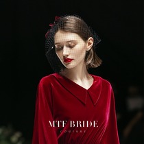  Mantingfang (fog velvet flower)small topper headdress 2021 new mesh cover high-end French hairpin hair accessories