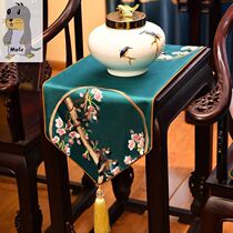 Chinese Zen table flag TV cabinet tablecloth flag flag tea tea table cloth embroidered fabric long table