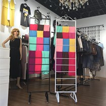 Clothing store silk scarf display rack wall-mounted simple clothing rack iron ribbon rack towel rack