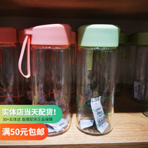 Screw cover line high boron silicon glass cup 300ml name Genesis miniso water glass