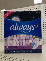 Canada Always Max i Thickened Extra Long Night Sanitary Napkin 39cm36 pieces