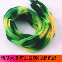 Fire mesh material stockings flower double color stockings high quality wire mesh green plus yellow hand DIY socks