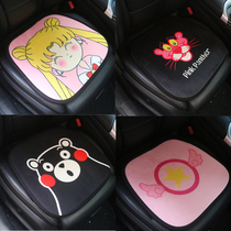 Car summer ice silk cushion single butt pad four seasons universal single piece ins net red goddess cute car mat