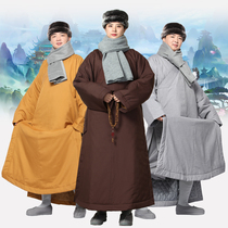 Shangyuan winter monks uniform Double cotton high warm cotton long coat Monks robe