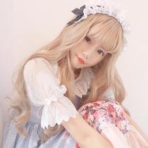Japanese Lolita soft girl Lolita male dress cd dress wig fake mother face long curly hair women boss