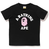 (Domestic Spot) Snow State Sauces Bape Womens Olai Five-fold Lightning Star Ape Head Short Sleeve T-shirt