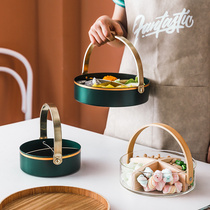 Creative home lift fruit basket Nordic light luxury living room candy plate modern Net red format dried fruit plate snack plate