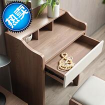 Nordic Dresser Original Wood Color Assembled Solid Wood With Mirror Dresser Table Size Family Bedroom Dresser J Makeup Bench