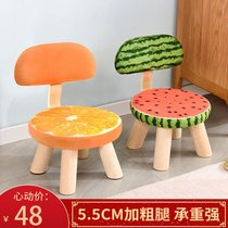 Small chair child stool with backrest small bench wood stool wood short stool grown-up domestic small stool sturdy