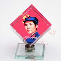 Grandpa Mao chairman decoration Young and old head portrait Crystal decoration living room office decoration gift