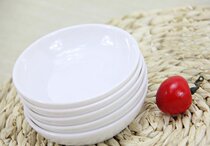 A5 high temperature - resistant melamine plastic tableware hot pot tableware sauce sauce sauce dish white oil disc