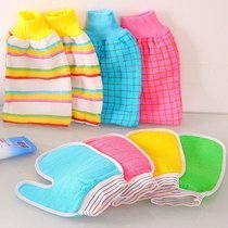 Korean scrub-free bath towel gloves double-sided thickened strong mud scrub back towel bath scrub towel