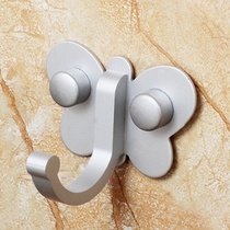 Bo Hao space aluminum coat hook butterfly gou clothes adhesive hook single Hook bathroom toilet coat wall-mounted adhesive hook