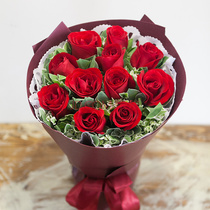 11 Red Rose Shandong Jinan City Pingyin Jieyang River County Zhangqiu City Tongcheng Fresh flower shop Express delivery to the door