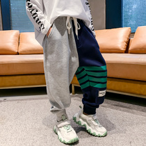 Boy Spring-autumn-style pants 2022 New childrens sports pants CUHK Tong Yang Gas Long pants thin Boy handsome Pants