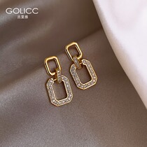 Simple cold wind earrings 2020 New Tide earrings female sterling silver needle earrings Korean temperament Net Red