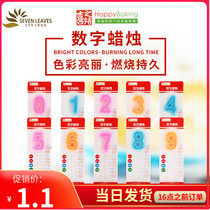 Happy Birthday Party Color Numbers 0-9 Candles Creative Festive Birthday Cake Candles Baking Supplies
