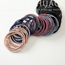 100 Zahair Hair Rubber Band 100 Hitch Lap Brief South Korea Head Rope Leather Cover Woman Leather Collar Black Hair Rope Headwear