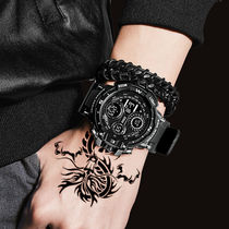 Childrens watches male and middle school boys boys and boys waterproof youth high school junior high school students black technology electronic watch