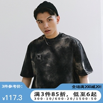 SAMESAME22SS original water washed for old T-shirt embroidered personality 100 hitch street short sleeve undershirt male and female summer