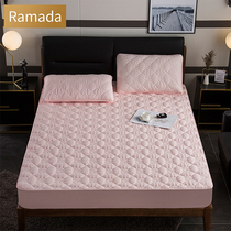 Ramada Spring Thickened Brushed skin-friendly Cotton Fitted Sheet Mattress 1 2 1 5 1 8 m bed Simmons pad