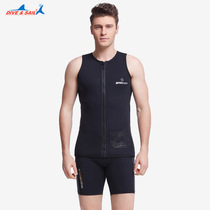 New vest 3MM men's diving suit padded mercerized dive vest top cold swimsuit 4137
