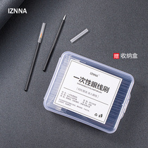 IZNNA disposable eye line brushed portable lip line stick flawless pen lipstick with small brush eyelash brush eyebrow comb lip brush