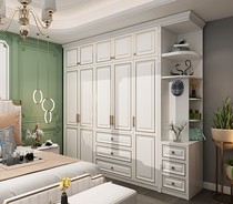 European-style whole wardrobe custom Nordic bedroom combination wardrobe modern simple six-door multifunctional light luxury wardrobe