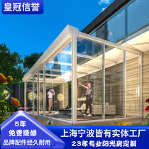 Shanghai Hangzhou Ningbo sealed balcony sun room Custom terrace Broken bridge Aluminum alloy villa Glass room curtain wall doors and windows