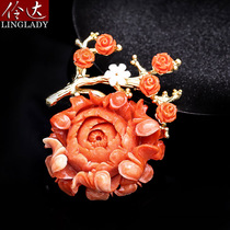 European and American fashion corsage 2021 New Tide brooch pin fixed clothes small fragrant wind luxury pin flower distance