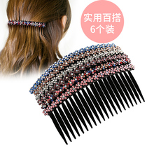 Korean rhinestone hair clip comb comb Korean version of bangs comb hair card banghai clip edge clip headband accessories hair accessories headband