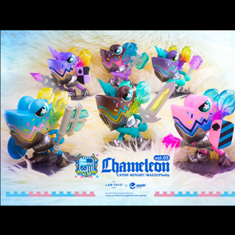 LAMTOYS WAZZUP official semi-mechanical Chameleon 5th generation blind box hand do tide play luminous gift