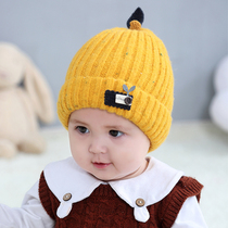 Baby hat autumn and winter 0 baby 3 wool cap 6 warm 12 months childrens hat 1 boys and girls 2 years old