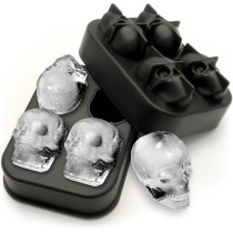 Skull ice grid creative silicone personality Bar ice Hockey ice Cube mold skull ice mold ice box ice mold ice mold ice mold