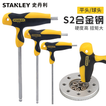 Stanley T-type hexagon wrench six-sided screwdriver with handle inner six-sided 2 2 5 3 4 5 6 8mm