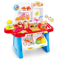 Childrens Home Mini Supermarket Toys Emulation Ice Cream Supermarket Vending Desk Nursery School District Color Role-playing