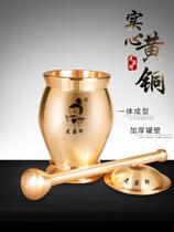 Traditional Chinese medicine copper cup Creative pure copper large traditional Chinese medicine copper bell medicine pot Garlic dry goods thickened herbs masher grinding tank