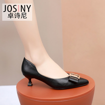 Chapels 2022 Spring new womens shoes Pointy Butterfly Junction Korean version commuter fine heel 100 hitchhiking with single shoes