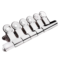 Deli 9521 stainless steel clip ticket clip large iron clip strong clamp 76mm large drawing board clip 6 packs