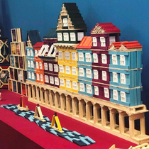 Archimedes assembled building blocks for early teaching puzzle DIY stacking high toy solid wood manufacturers