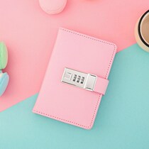 Hipster A6 portable with lock password Hand Book student pocket diary notepad notebook